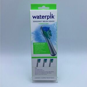 Waterpik Sensonic Standard Compact Size Tooth Brush Heads 3 Count SRSB-3W